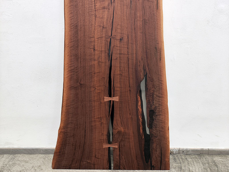 epoxy walnut wood table