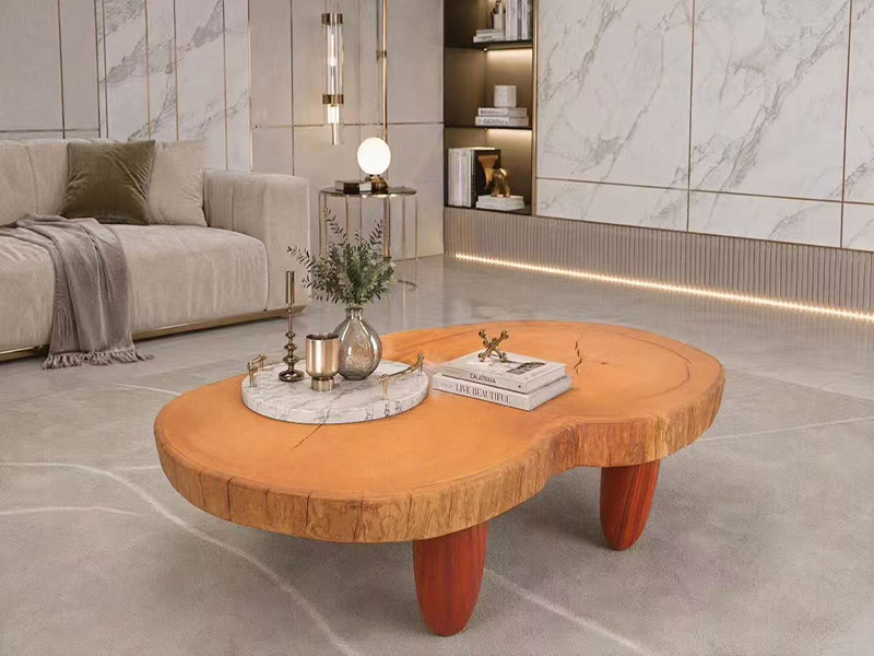 Maßgefertigter japanischer Zelkova-Scheiben-Couchtisch Z-260914