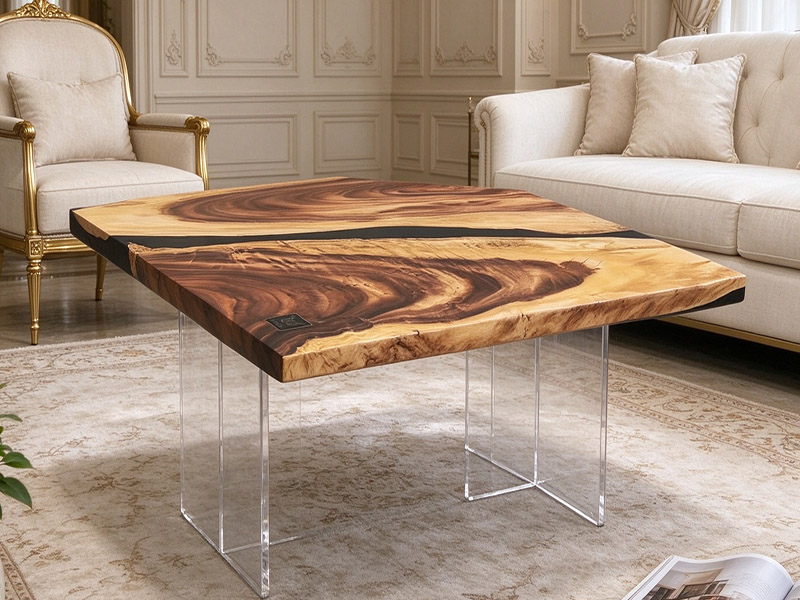 solid wood coffee table