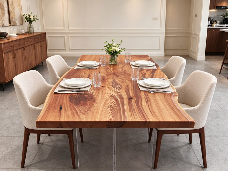 live edge dining table